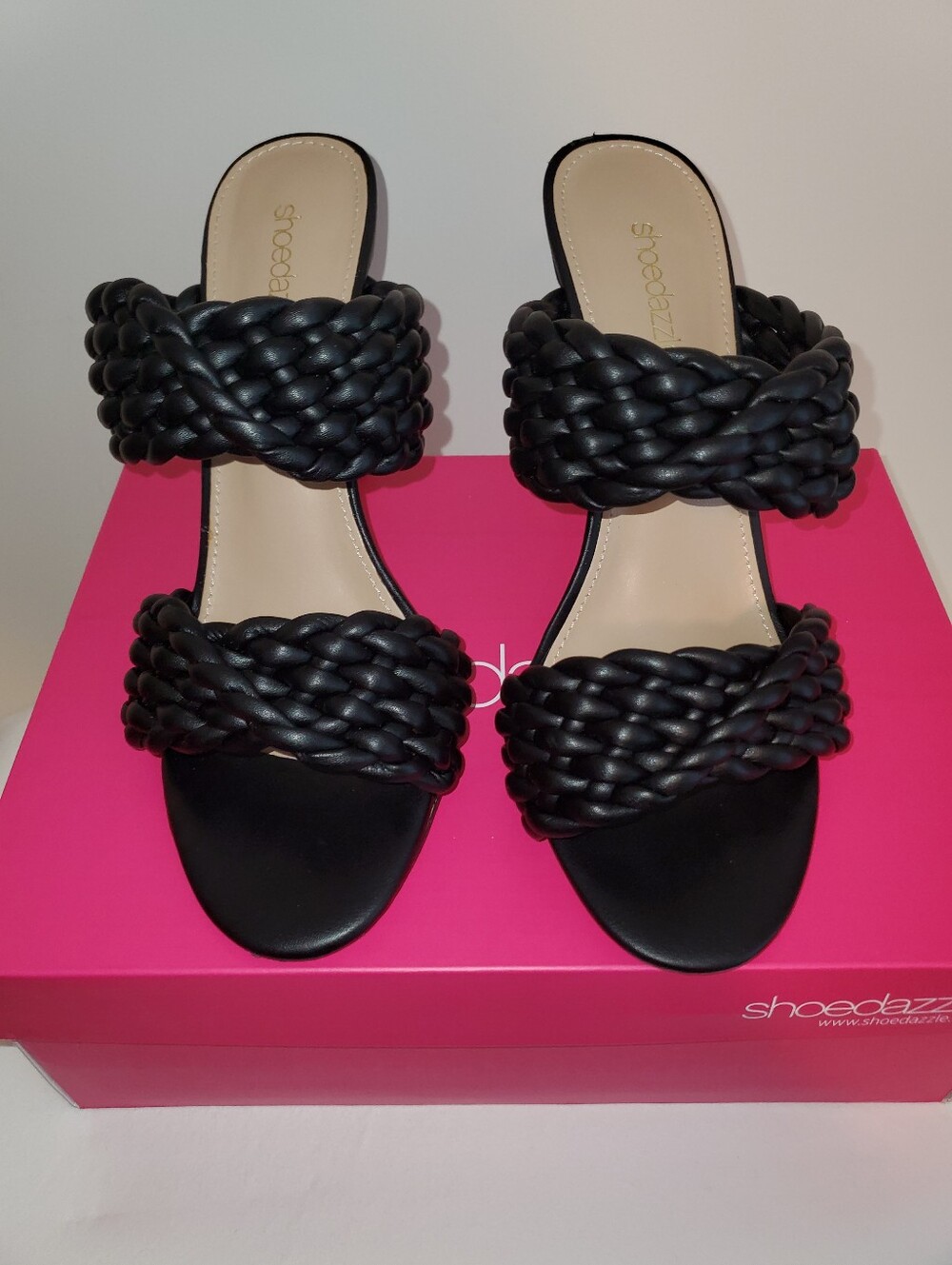 Black Heeled Mules